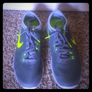 Neon/Grey Nike running shoes